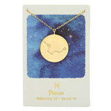 TAI JEWELRY Necklace PISCES Zodiac Coin Necklace