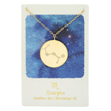 TAI JEWELRY Necklace SCORPIO Zodiac Coin Necklace