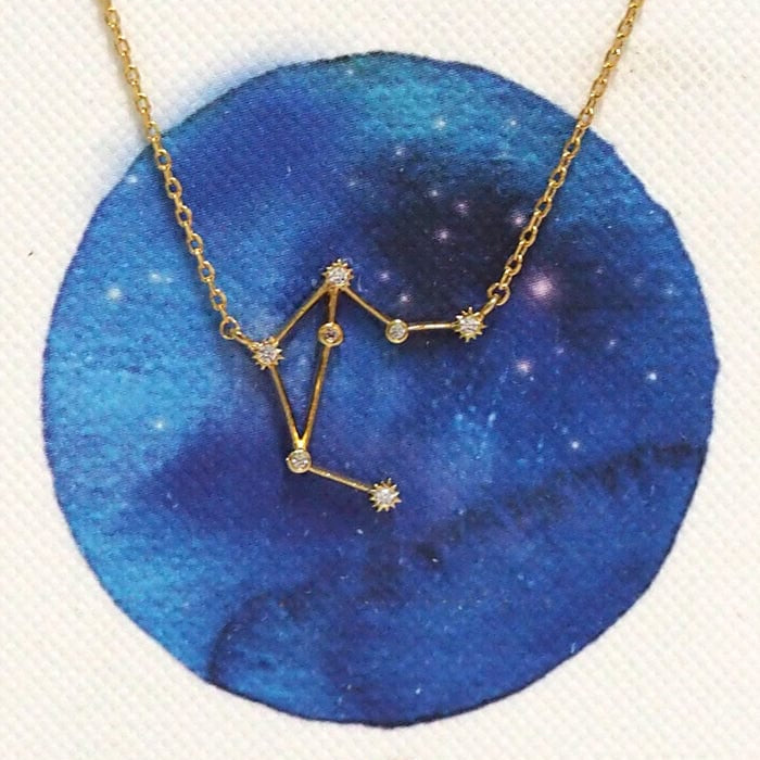 TAI JEWELRY Necklace Libra Zodiac Constellation Necklace