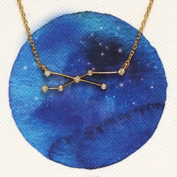 TAI JEWELRY Necklace Taurus Zodiac Constellation Necklace