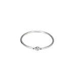TAI JEWELRY RING Simple Silver Clear Cz Ring