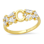 TAI JEWELRY Rings 6 / C Baguette Initial Ring