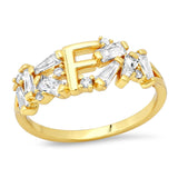 TAI JEWELRY Rings 6 / F Baguette Initial Ring