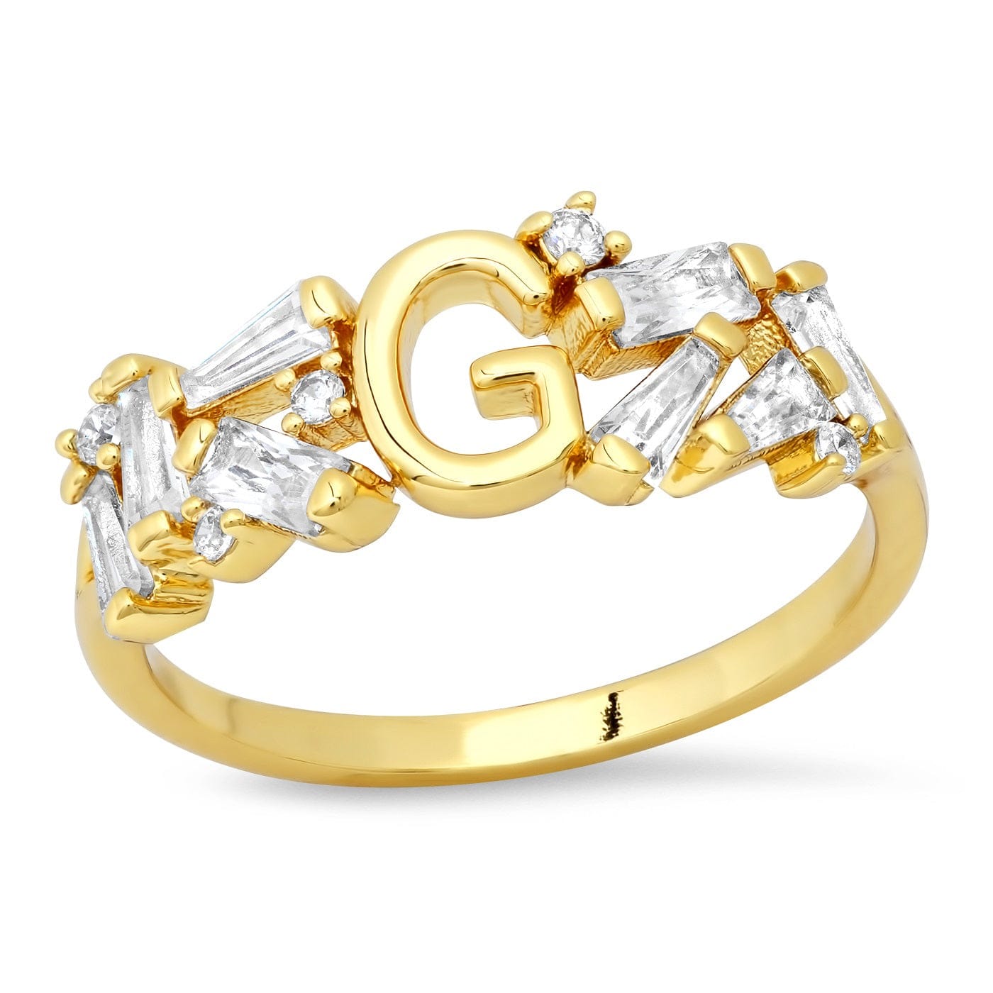 TAI JEWELRY Rings 6 / G Baguette Initial Ring