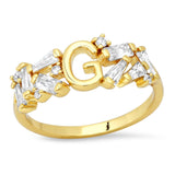 TAI JEWELRY Rings 6 / G Baguette Initial Ring