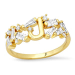 TAI JEWELRY Rings 6 / J Baguette Initial Ring