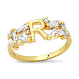 TAI JEWELRY Rings 6 / R Baguette Initial Ring