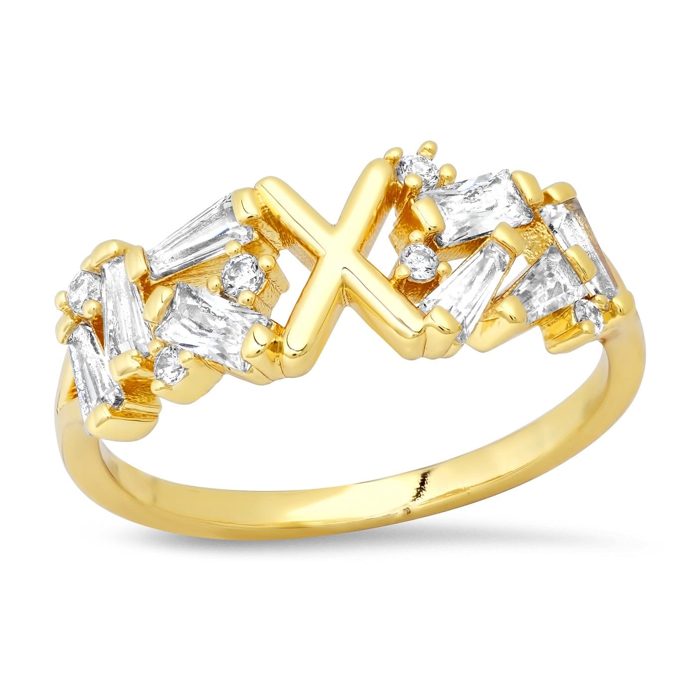 TAI JEWELRY Rings 6 / X Baguette Initial Ring