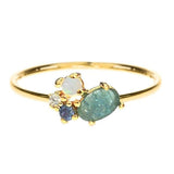 TAI JEWELRY Rings 6 Blue Opal Cluster Ring