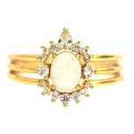 TAI JEWELRY Rings 6 / White Crown Ring | Set Of 3