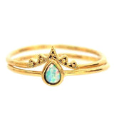 TAI JEWELRY Rings Crowned Opal Ring | Set Of Two