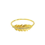 TAI JEWELRY Rings 5 / Gold Feather Ring