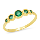 TAI JEWELRY Rings 6 Five Stone Emerald Ring