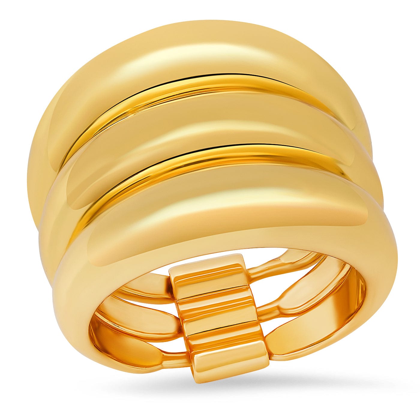 TAI JEWELRY Rings 6 Gold Triple Band Ring