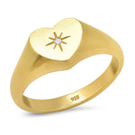 TAI JEWELRY Rings 6 Heart Signet Ring