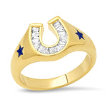 TAI JEWELRY Rings Horseshoe Signet Ring