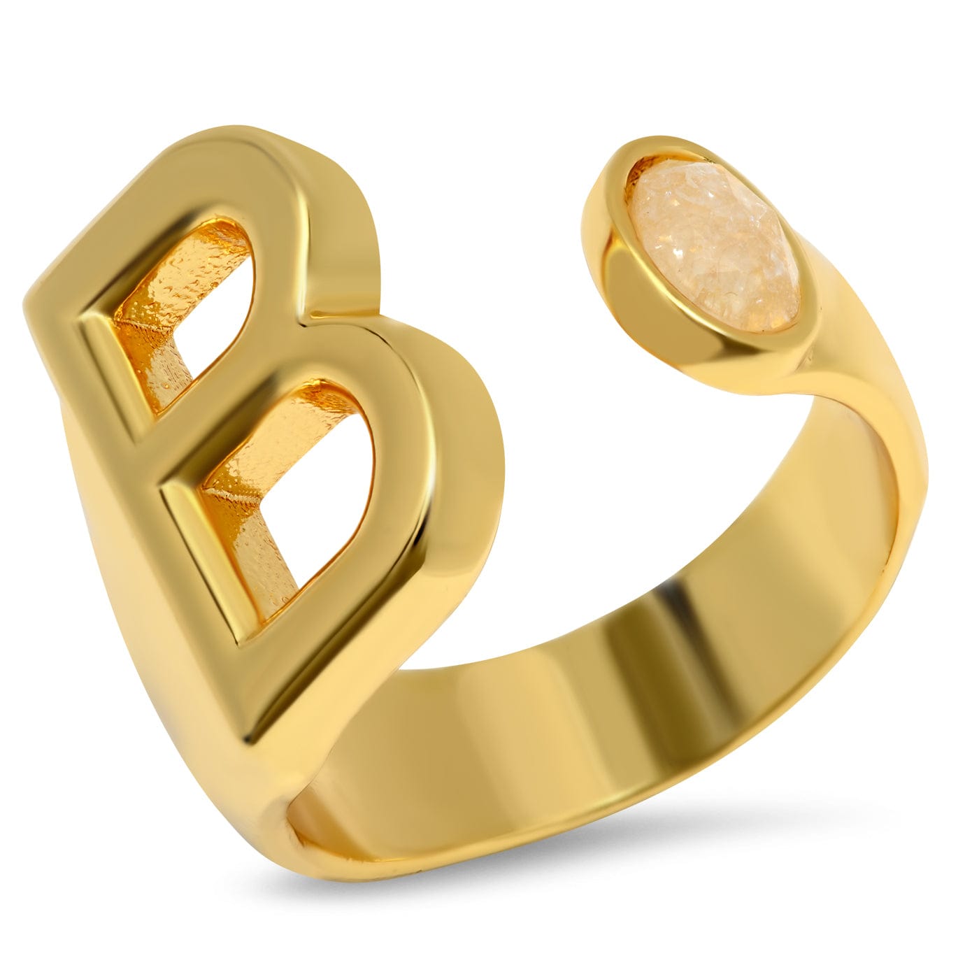 TAI JEWELRY Rings B Initial Wrap Ring