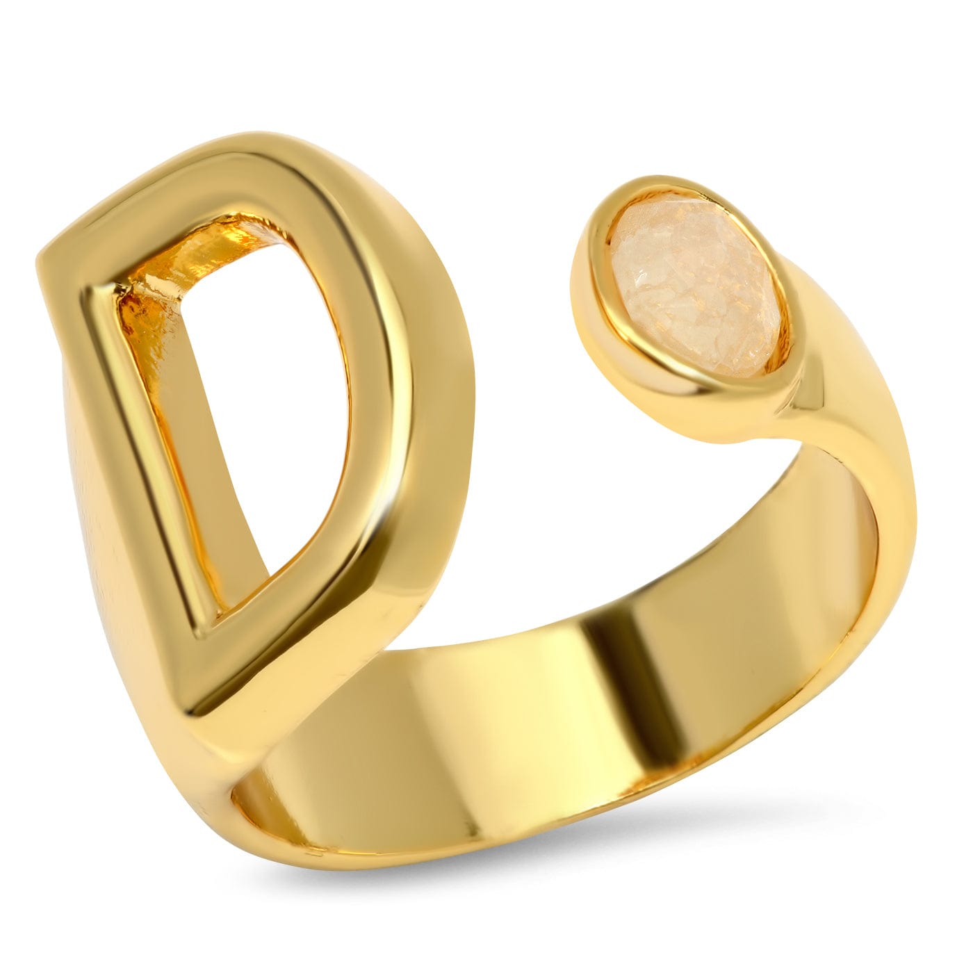 TAI JEWELRY Rings D Initial Wrap Ring
