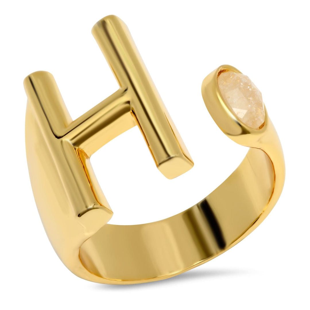 Initial Wrap Ring – TAI JEWELRY