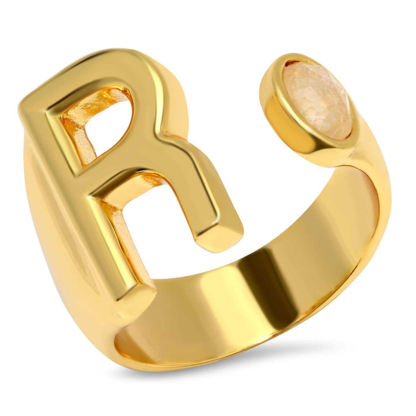 TAI JEWELRY Rings R Initial Wrap Ring