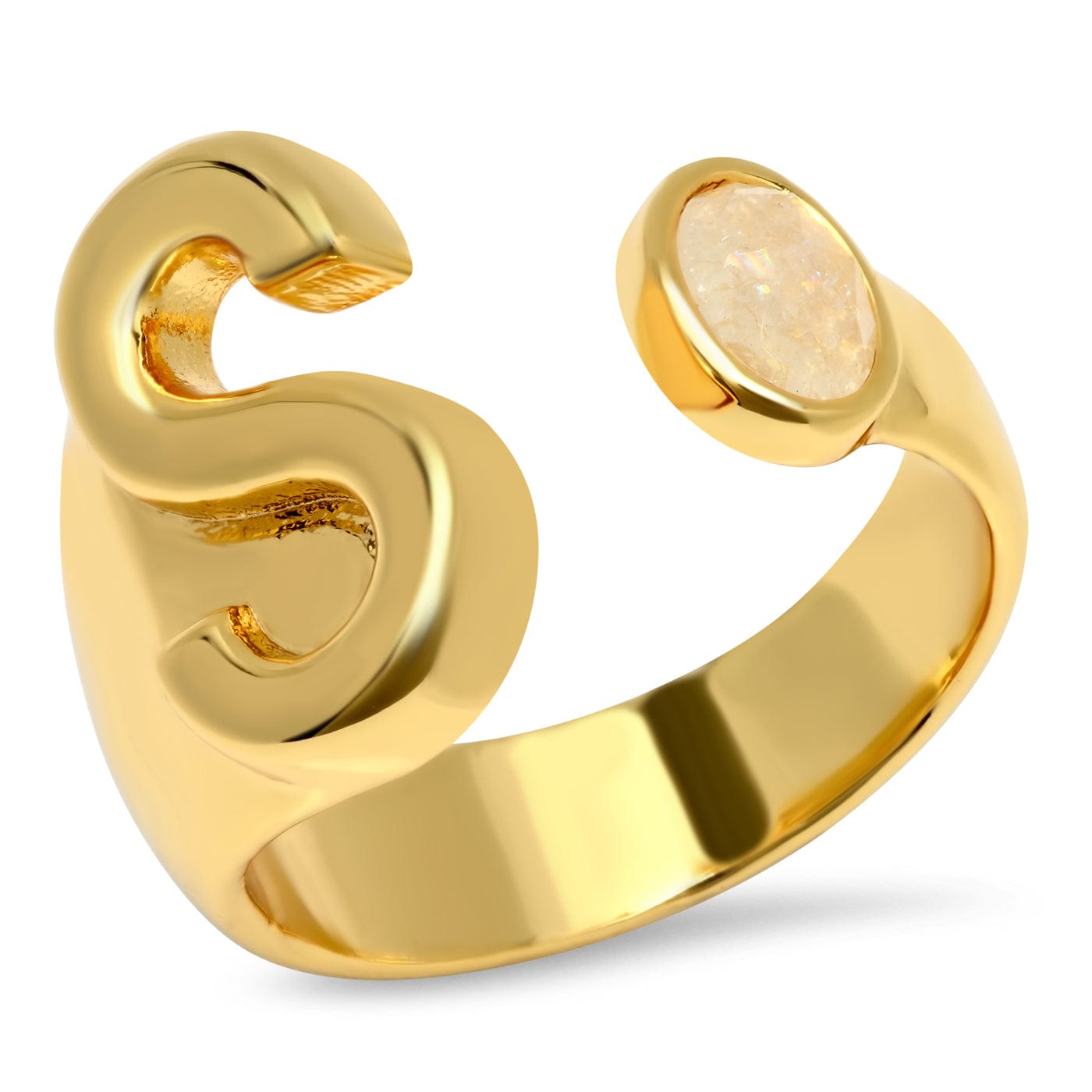 TAI JEWELRY Rings S Initial Wrap Ring