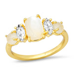 TAI JEWELRY Rings 6 Lustrous Trio Gem Ring