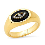 TAI JEWELRY Rings 6 Onyx Evil Eye Signet Ring