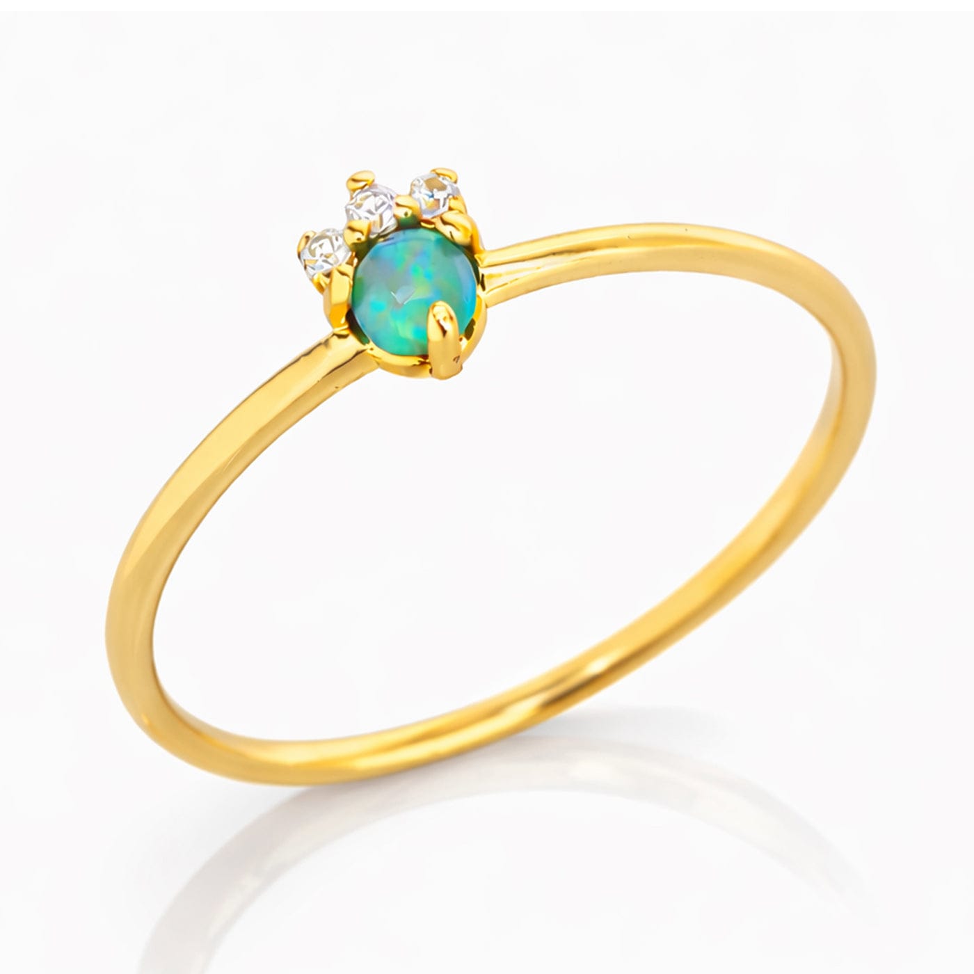 TAI JEWELRY Rings Opal Crown Stack Ring