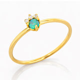 TAI JEWELRY Rings Opal Crown Stack Ring