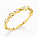 TAI JEWELRY Rings 6 Opal CZ Bezel Ring