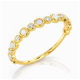 TAI JEWELRY Rings 6 Opal CZ Bezel Ring