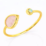 TAI JEWELRY Rings Opal & Rose Teardrop Ring