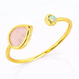 TAI JEWELRY Rings Opal & Rose Teardrop Ring