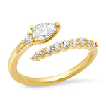 TAI JEWELRY Rings 6 Pave Cz Open Ring