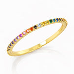 TAI JEWELRY Rings Rainbow Pavé CZ Band