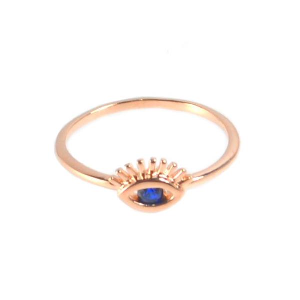 TAI JEWELRY Rings 6 Rose Gold Eye Ring
