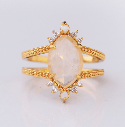 TAI JEWELRY Rings 6 Rose Quartz Regal Open Ring