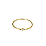 TAI JEWELRY Rings 3 Simple Gold Clear Cz Ring