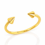 TAI JEWELRY Rings Simple Gold Open Spike Ring
