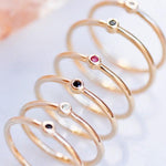 TAI JEWELRY Rings Simple Gold Ruby Cz Ring