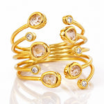 TAI JEWELRY Rings Peach Stone Wrap Ring