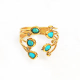 TAI JEWELRY Rings Turquoise Stoned Wrap Ring