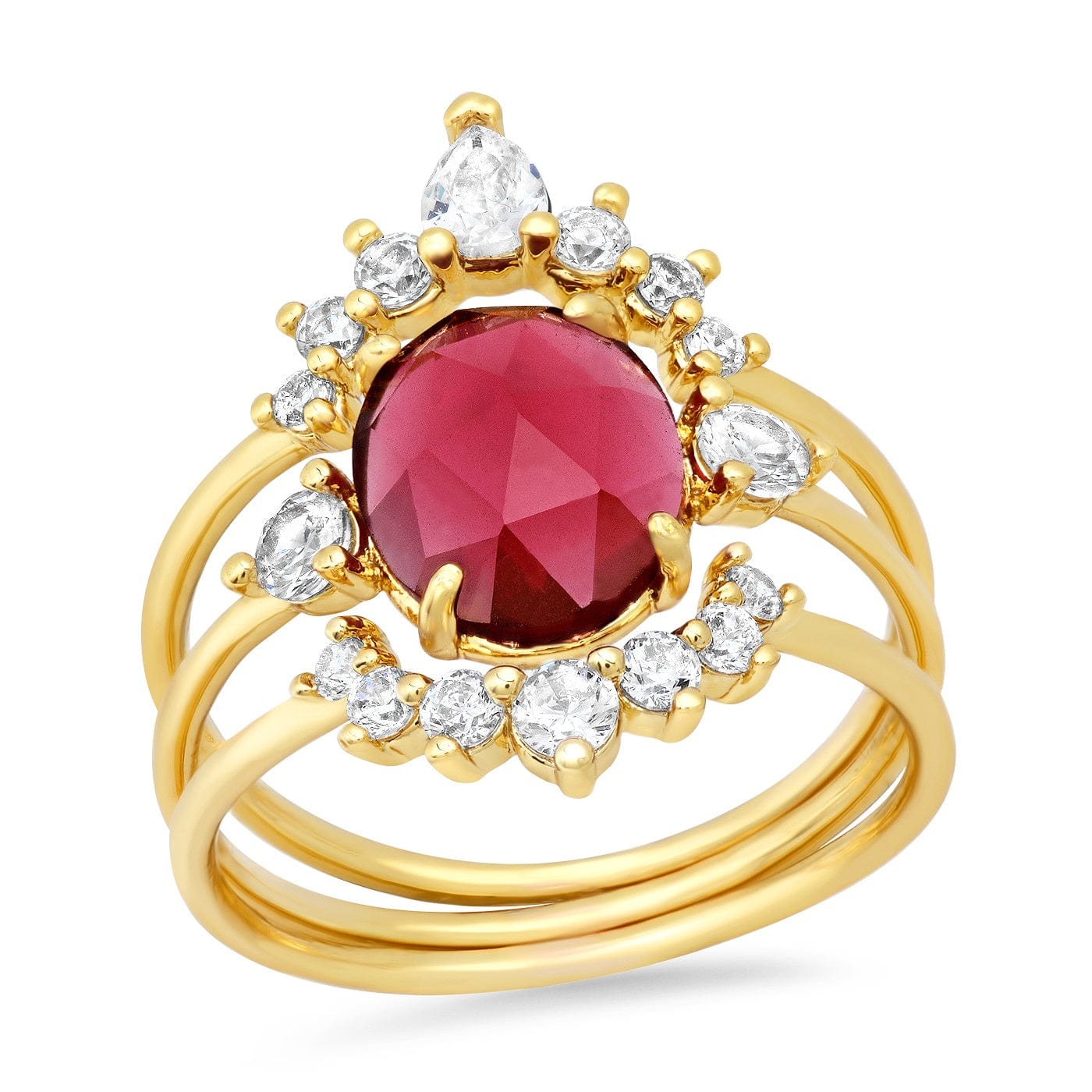 TAI JEWELRY Rings July / 6 Three Piece Vintage Inspired Birthstone Ring