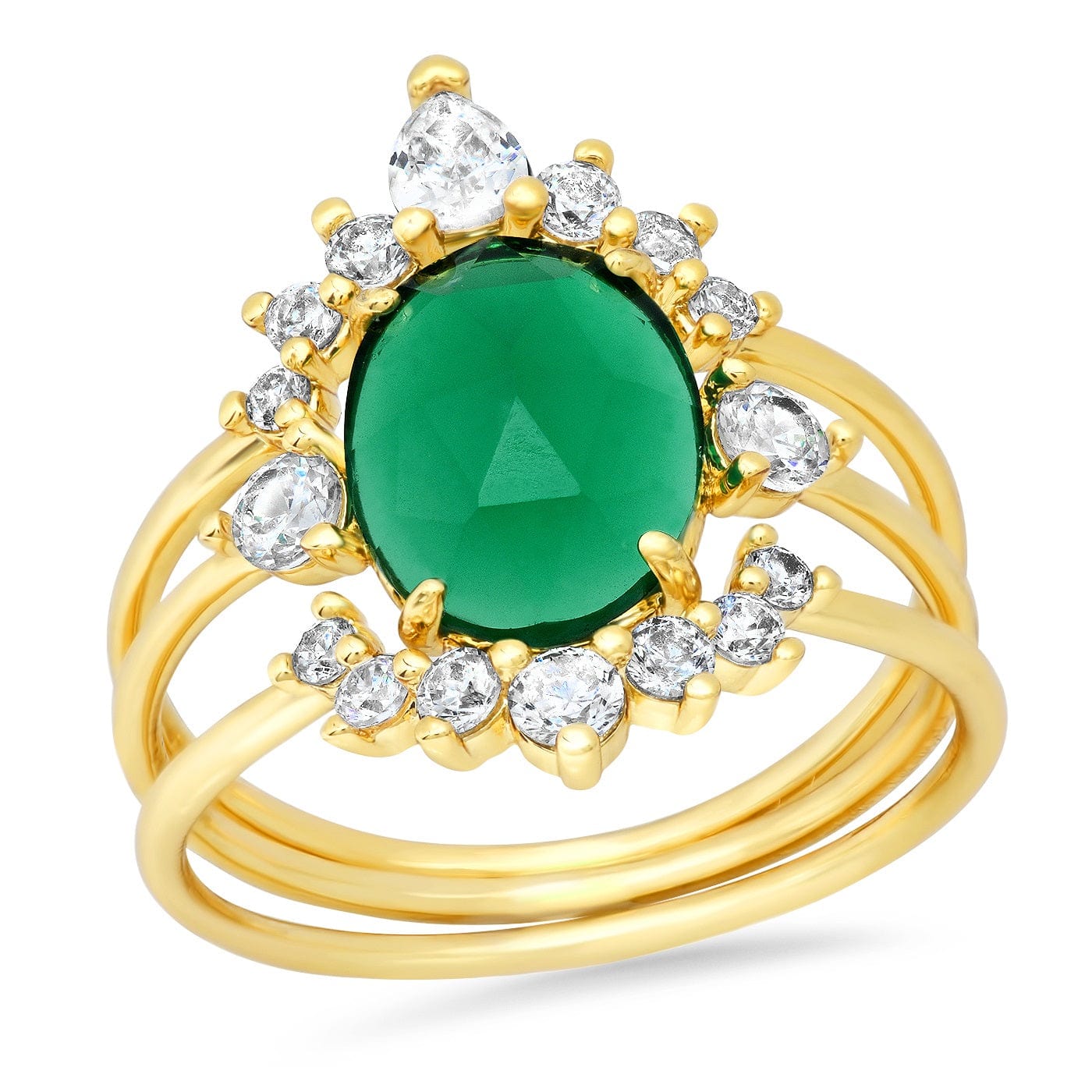 TAI JEWELRY Rings May / 6 Three Piece Vintage Inspired Birthstone Ring