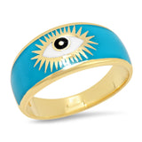 TAI JEWELRY Rings 6 Turquoise Evil Eye Band Ring